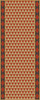 Triangular Cloaked in Daggers - vinyl floor cloth 30x75