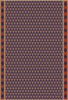 Triangular Fortified Manor - vinyl floor cloth 52x76
