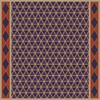 Triangular Fortified Manor - vinyl floor cloth 36x36
