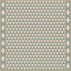 Triangular Keeper of Tomes - vinyl floor cloth 48x48