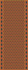 Triangular Royal Dragon - vinyl floor cloth 36x90