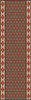 Triangular Tower of Conquest - vinyl floor cloth 24x77