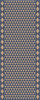 Triangular Uprise of Vitality - vinyl floor cloth 36x90