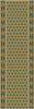 Triangular West Gate Ward - vinyl floor cloth 24x77