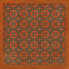 Classic Pattern 3 Red Rum (distressed) - vinyl floor cloth sizes 60x60, 72x72, 84x84