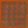 Classic Pattern 3 Red Rum (distressed) - vinyl floor cloth sizes 36x36, 48x48