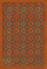 Classic Pattern 3 Red Rum (distressed) - vinyl floor cloth sizes 96x140, 120x175