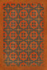 Classic Pattern 3 Red Rum (distressed) - vinyl floor cloth sizes 20x30, 24x36, 30x44, 38x56, 52x76, 70x102