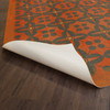 Classic Pattern 3 Red Rum (distressed) - vinyl floor cloth underside 