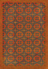 Classic Pattern 3 Red Rum (distressed) - vinyl floor cloth size 84x120