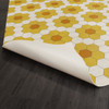 Classic Pattern 2 Pushing Up Daisies (lightly distressed) - vinyl floor cloth underside 