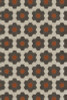 Classic Pattern 2 Organic Synthesis - (lightly distressed) - vinyl floor cloth sizes  20x30, 24x36, 30x44, 38x56, 52x76, 70x102