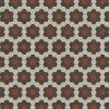 Classic Pattern 2 Organic Synthesis - (lightly distressed) - vinyl floor cloth sizes 36x36, 48x48, 60x60, 72x72