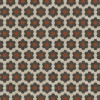 Classic Pattern 2 Organic Synthesis - (lightly distressed) - vinyl floor cloth sizes 84x84, 96x96, 120x120