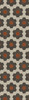 Classic Pattern 2 Organic Synthesis - (lightly distressed) - vinyl floor cloth size 36x126