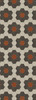 Classic Pattern 2 Organic Synthesis - (lightly distressed) - vinyl floor cloth size 36x99