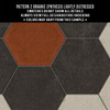 Classic Pattern 2 Organic Synthesis - (lightly distressed) - vinyl floor cloth swatch sample 