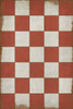 Classic Pattern 7 Checked Out (distressed)- vinyl floor cloth sizes 21x30, 24x36, 30x42, 43x60, 48x67, 54x76