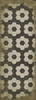 Classic Pattern 2 Resonance (distressed) - vinyl floor cloth size 36x99
