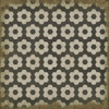 Classic Pattern 2 Resonance (distressed) - vinyl floor cloth sizes 36x36, 48x48, 60x60, 72x72