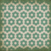 Classic Pattern 2 Water Lilies (distressed) - vinyl floor cloth sizes 36x36, 48x48, 60x60, 72x72