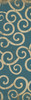 Classic Pattern 4 Tsunami (distressed)- vinyl floor cloth sizes 26x83, 36x115