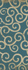 Classic Pattern 4 Tsunami (distressed)- vinyl floor cloth sizes 30x75, 36x90