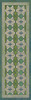 Classic Pattern 5 Mrs Peacock - vinyl floor cloth sizes 24x77, 30x96, 26x83, 36x115