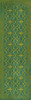 Classic Pattern 5 Mr Green - vinyl floor cloth sizes 24x77, 30x96, 26x83, 36x115
