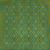 Classic Pattern 5 Mr Green - vinyl floor cloth sizes 60x60, 72x72