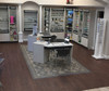 Classic Pattern 5 London Fog - vinyl floor cloth used in an eye doctor's office
