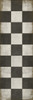 Classic Pattern 7 Checkered Past - (distressed) - vinyl floor cloth size 32x96