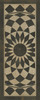 Classic Pattern 1 We're All Mad Here (distressed) - vinyl floor cloth sizes 36x90, 30x75