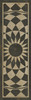 Classic Pattern 1 We're All Mad Here (distressed) - vinyl floor cloth sizes 26x83, 36x115
