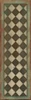 Classic Pattern 9 Checkmate - vinyl floor cloth sizes 24x77, 26x83, 30x96, 36x115