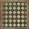 Classic Pattern 9 Checkmate - vinyl floor cloth sizes 36x36, 48x48