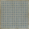 Classic Pattern 21 Mad Hatter Tea Party - vinyl floor cloth sizes 72x72, 96x96, 120x120