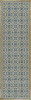 Classic Pattern 21 Mad Hatter Tea Party - vinyl floor cloth sizes 24x77, 30x96, 26x83, 36x115