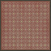 Classic Pattern 21 The Red Queen - vinyl floor cloth sizes 72x72, 84x84, 96x96, 120x120