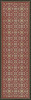 Classic Pattern 21 The Red Queen - vinyl floor cloth sizes 26x83, 36x115