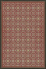Classic Pattern 21 The Red Queen - vinyl floor cloth sizes 20x30, 24x36, 30x44, 38x56, 52x76, 70x102