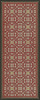 Classic Pattern 21 The Red Queen - vinyl floor cloth sizes 30x75, 36x90