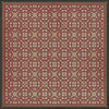 Classic Pattern 21 The Red Queen - vinyl floor cloth sizes 36x36, 48x48, 60x60