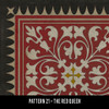 Classic Pattern 21 The Red Queen - vinyl floor cloth swatch sample