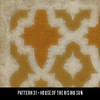 Classic Pattern 31 House of the Rising Sun - vinyl floor cloth swatch sample