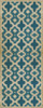 Classic Pattern 31 The Blue Mosque - vinyl floor cloth sizes 30x75, 36x90