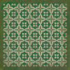 Classic Pattern 3 The Emerald City (distressed) - vinyl floor cloth sizes 60x60, 72x72