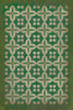 Classic Pattern 3 The Emerald City (distressed) - vinyl floor cloth sizes 20x30, 24x36, 30x44, 38x56, 52x76, 70x102