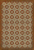 Classic Pattern 3 The Poppy Field (distressed) - vinyl floor cloth sizes 96x140, 120x175