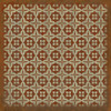 Classic Pattern 3 The Poppy Field (distressed) - vinyl floor cloth sizes 96x96, 120x120